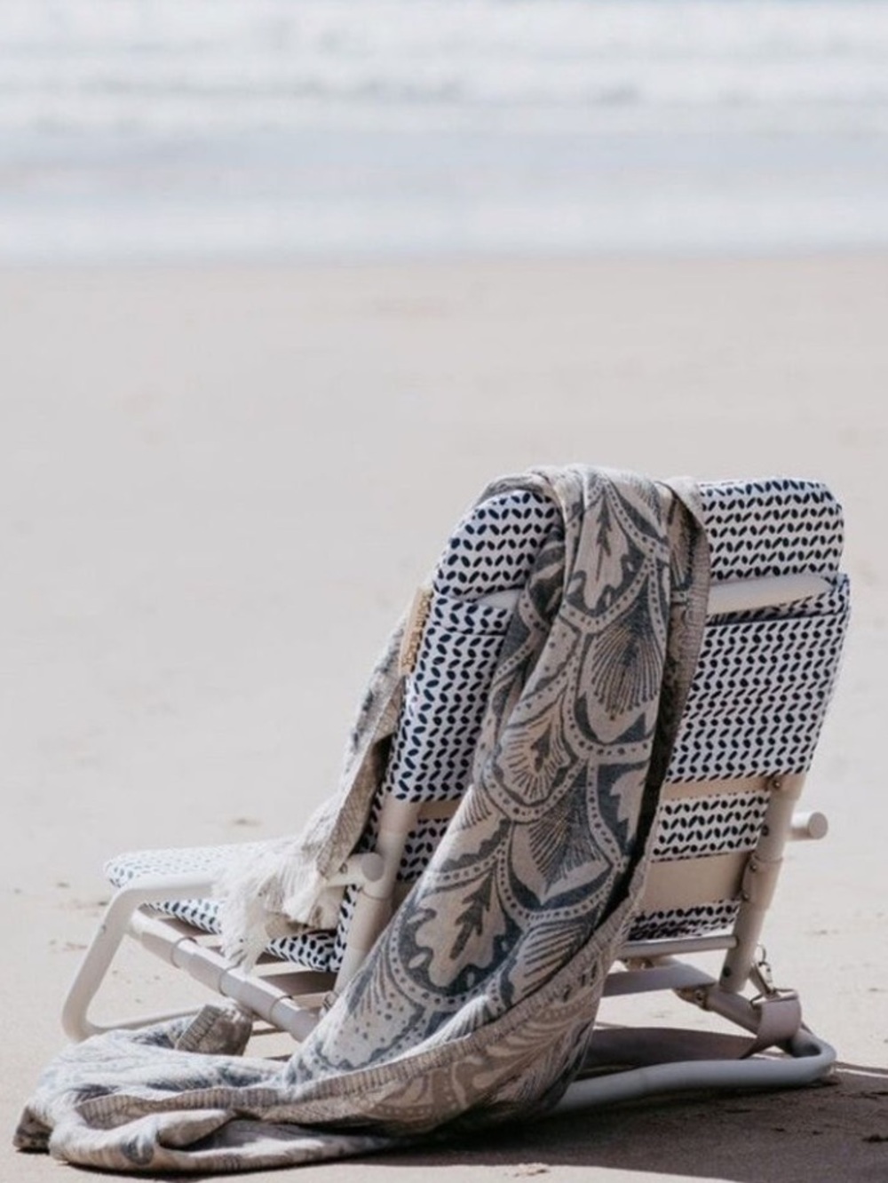 Succulents in Blue Woven Organic Cotton 2-in-1 Wrap Scarf Anthropologie Swim - Picture 7 of 15